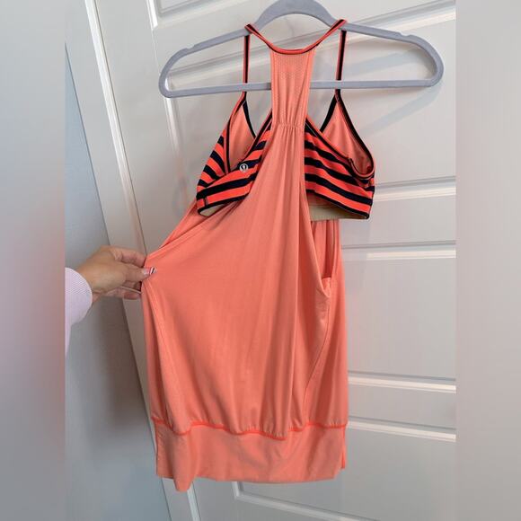 Lululemon No Limits Stripe Layered Built-In Sports Bra Tank - Picture 5 of 6